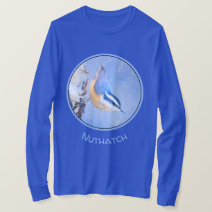 Camiseta Pintura de Trepadeira-de-peito-vermelho Arte Origi
