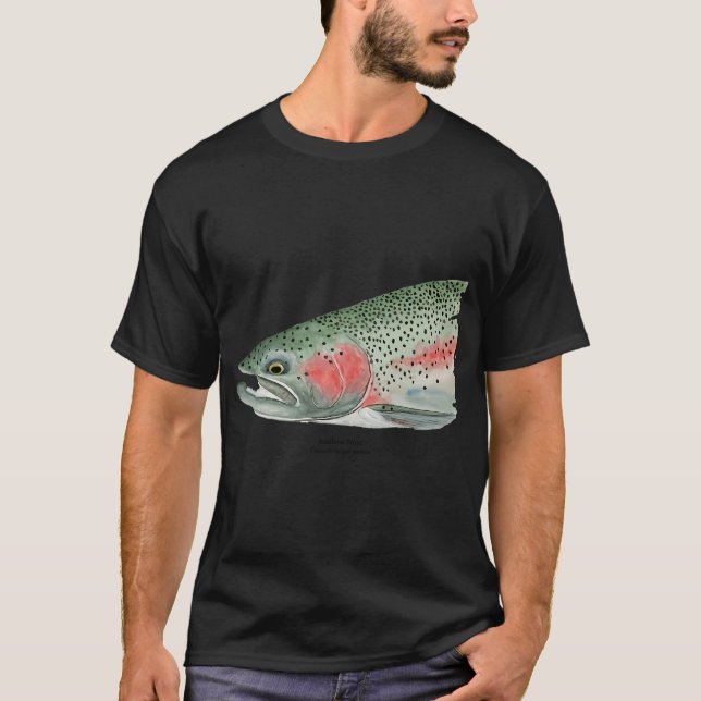 Camiseta Pintura de Truta Arco-Íris (Frente)