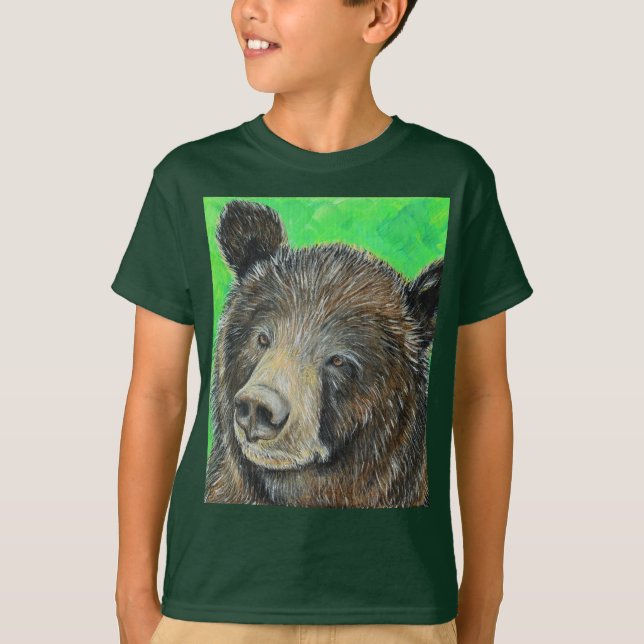 Camiseta Pintura de Urso Marrom (Frente)