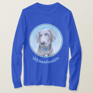 Camiseta Pintura de Weimaraner - Arte de Cachorro Original