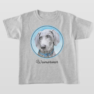 Camiseta Pintura de Weimaraner - Arte de Cachorro Original
