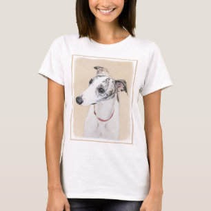 Camiseta Pintura de Whippet - arte original bonito do cão