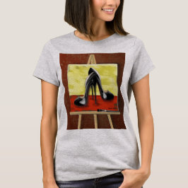 Camiseta Pintura digital de uma pintura de Black Stiletto