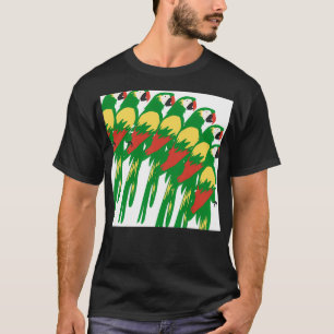 Camiseta Pintura digital para padrão de papagaio