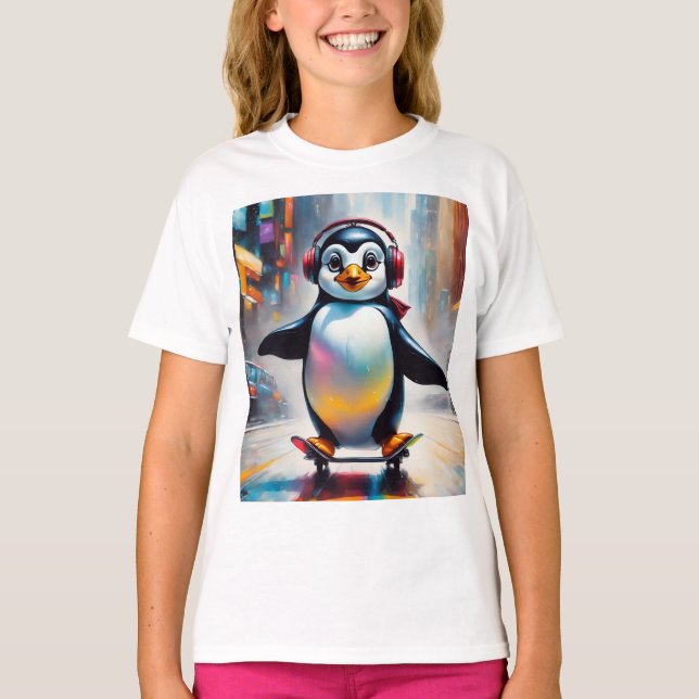 Camiseta Pintura digital pinguim Legal (Frente)