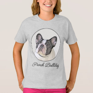 Camiseta Pintura do Bulldog Francês (Brindle Pied) - Arte C