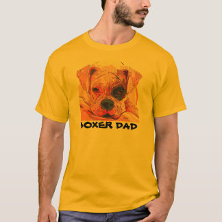 Camiseta Pintura do cão do pugilista no t-shirt dos homens