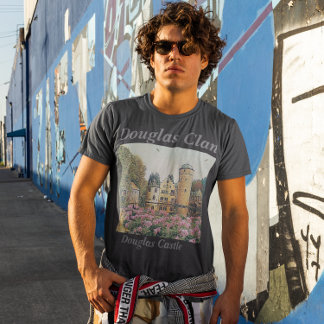 Camiseta Pintura do Castelo Douglas do Clã Douglas escocês