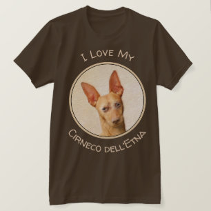 Camiseta Pintura do Cirneco dell’Etna - Arte do Cachorro Or