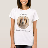 Pintura do Coonhound Inglês Americano - Arte Canin