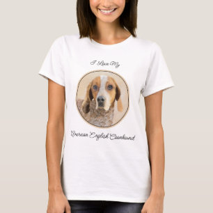 Camiseta Pintura do Coonhound Inglês Americano - Arte Canin