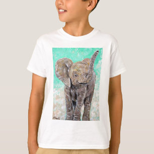 Camiseta Pintura do elefante do bebê