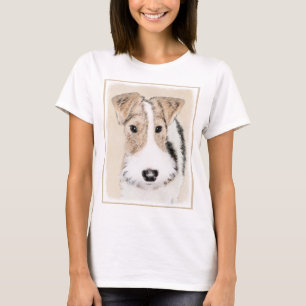 Camiseta Pintura do Fox Terrier do fio - arte original