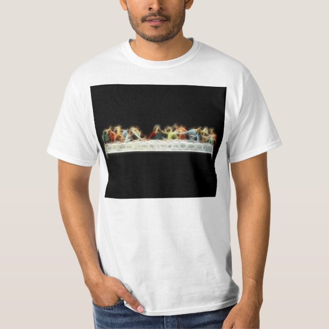 Camiseta Pintura do Fractal de da Vinci Jesus da última (Frente)