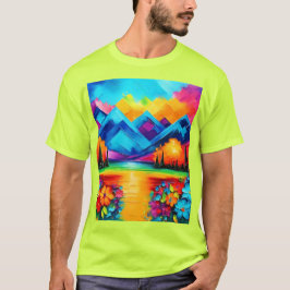 Camiseta Pintura do Horizonte do Paisagem dos Sonhos