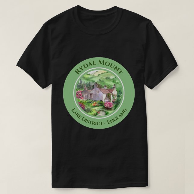 Camiseta Pintura do Lar Rydal Monte William Wordsworth (Frente do Design)
