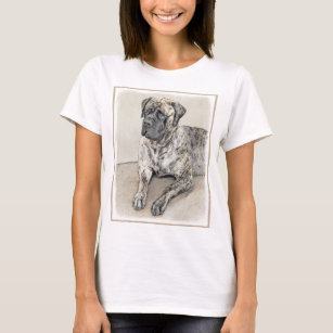Camiseta Pintura do Mastiff Inglês (Brindle) - Arte Canina