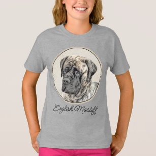 Camiseta Pintura do Mastiff Inglês (Brindle) - Arte Canina 