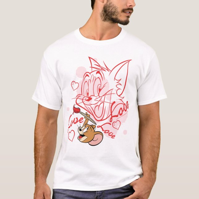 Camiseta Pintura do Namorados Tom & Jerry (Frente)