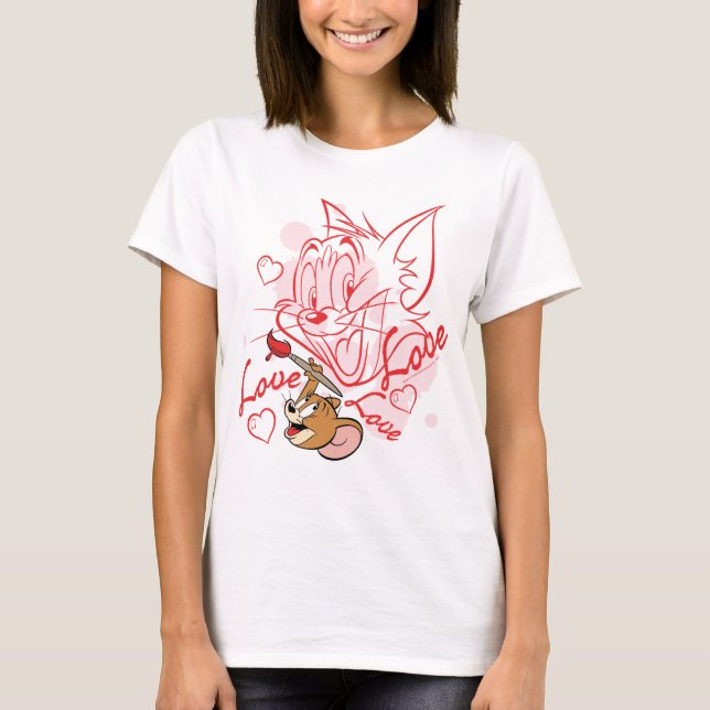 Camiseta Pintura do Namorados Tom & Jerry (Frente)