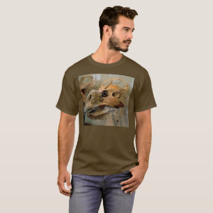 Camiseta Pintura Do Óleo De Crânio Dino