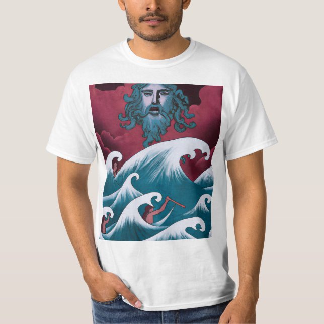 Camiseta Pintura do óleo de Crimson Neptune (Frente)