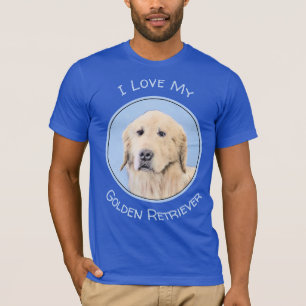 Camiseta Pintura do ouro Retriever - Arte Cachorra Original