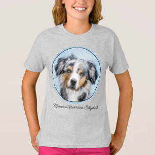 Camiseta Pintura do Pastor Americano Miniatura - Arte Canin