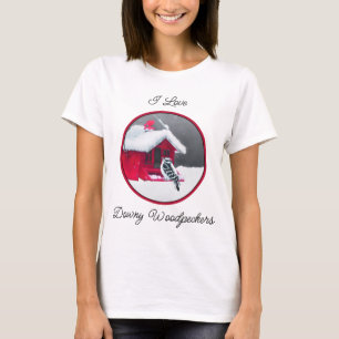 Camiseta Pintura do Pica-Pau Downy - Arte Original