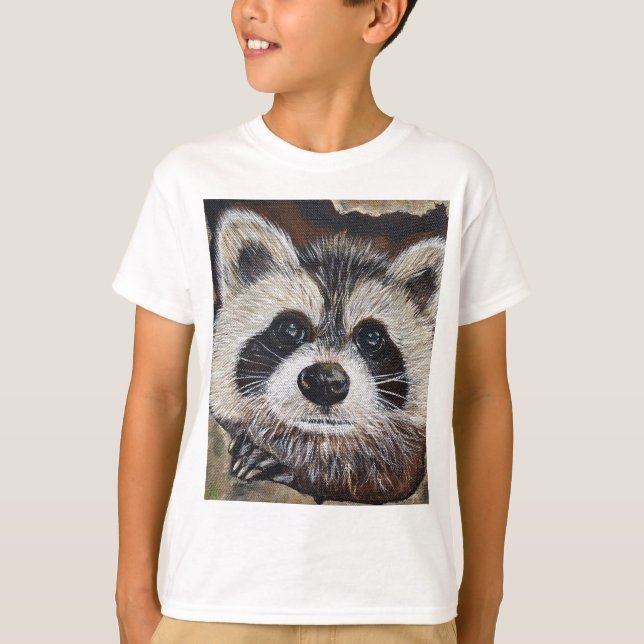 Camiseta Pintura do Raccoon (Frente)