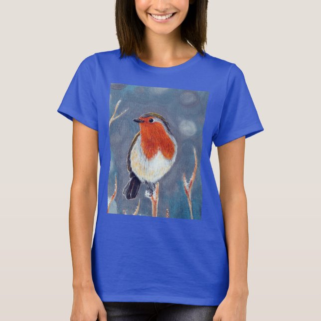 Camiseta Pintura do Robin do inverno (Frente)