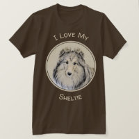 Pintura do Sheepdog de Shetland - arte original