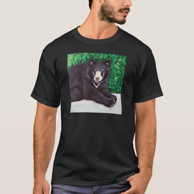 Camiseta Pintura do Urso Negro (Frente)