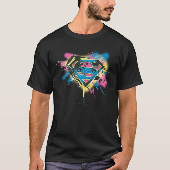 Camiseta Pintura e derramares de Supergirl (Frente)