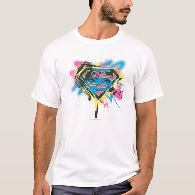 Camiseta Pintura e derramares de Supergirl (Frente)