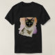 Camiseta Pintura elegante da aguarela do gato Siamese do (Frente do Design)