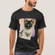 Camiseta Pintura elegante da aguarela do gato Siamese do (Frente)