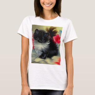 Camiseta Pintura em branco e preto