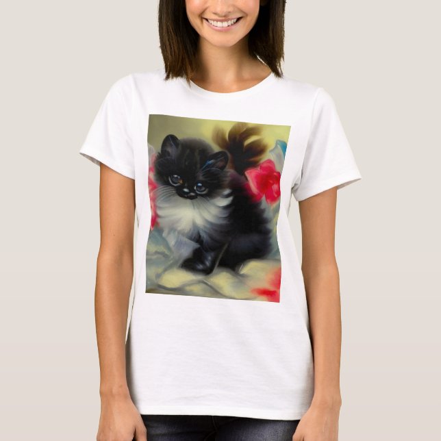 Camiseta Pintura em branco e preto (Frente)