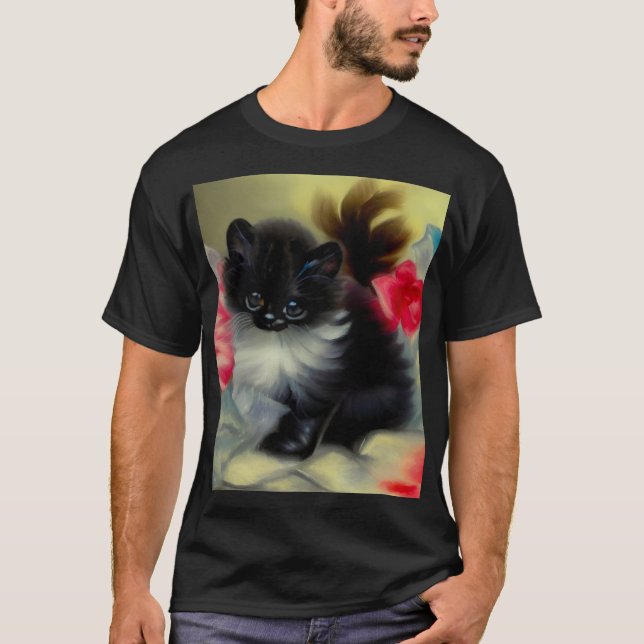 Camiseta Pintura em branco e preto (Frente)