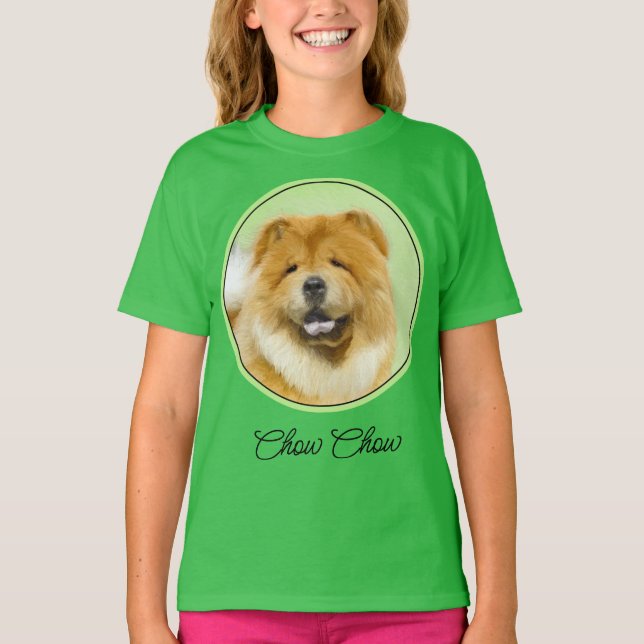 Camiseta Pintura em Chow - T-Shirt original de Cachorro (Frente)