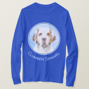 Camiseta Pintura em Espanhol Clumber - Arte Cão Original B