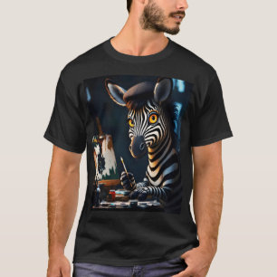 Camiseta Pintura em face de zebra fantasma