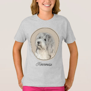 Camiseta Pintura em Havanês (Dourada Sable) - Arte original