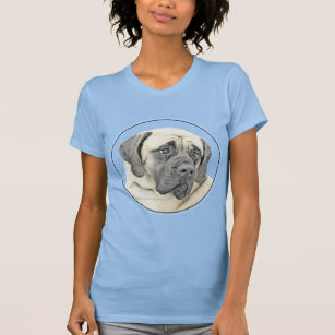 Camiseta Pintura em Inglês Mastiff (Fawn) - Arte Original p