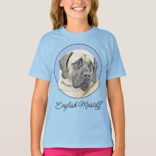 Camiseta Pintura em Inglês Mastiff (Fawn) - Arte Original p