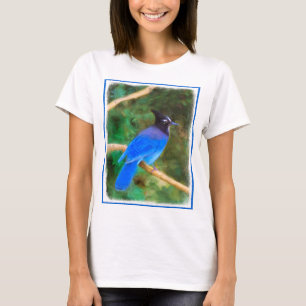 Camiseta Pintura em Jay de Steller - Arte original sobre p