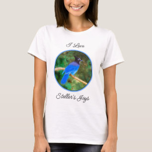 Camiseta Pintura em Jay de Steller - Arte original sobre pá