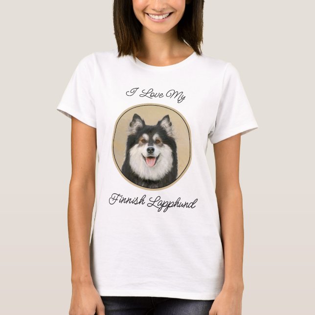 Camiseta Pintura em Lapfund Finlandês - Arte Cachorra Origi (Frente)