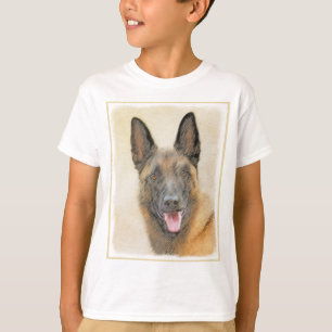 Camiseta Pintura em Malinois Belga - Arte Cachorra Original